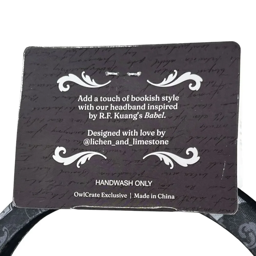 OwlCrate Babel Headband - R.F. Kuang June 2026 YA Box Limited Edition Item